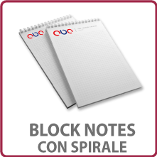 block notes con spiralatura