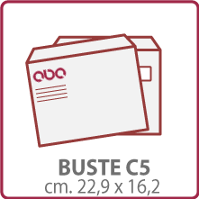 Buste ufficio cm. 22,9 x 16,2 ca.